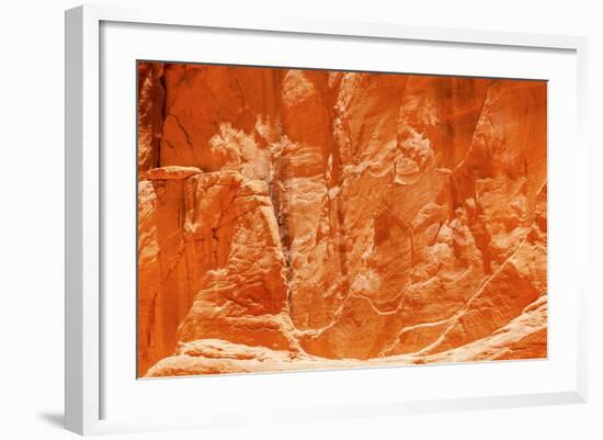 Orange Yellow Sandstone Rock Canyon Abstract Sand Dune Arch Arches National Park Moab Utah-BILLPERRY-Framed Photographic Print