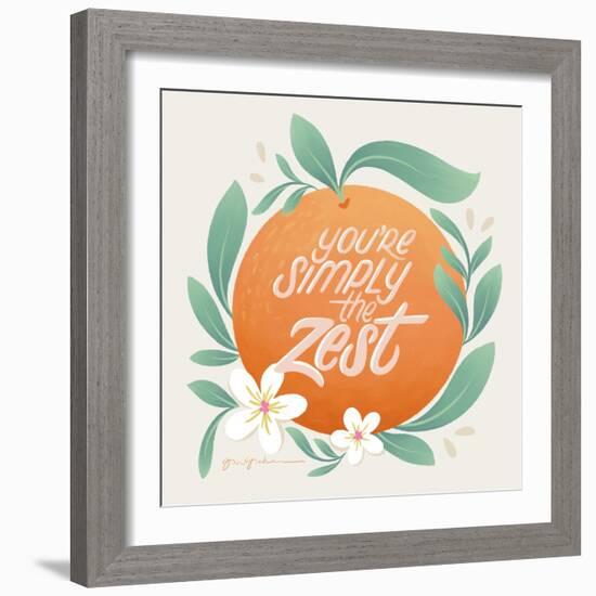 Orange Zest V-Gia Graham-Framed Art Print