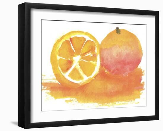 Orange-Wolf Heart Illustrations-Framed Giclee Print