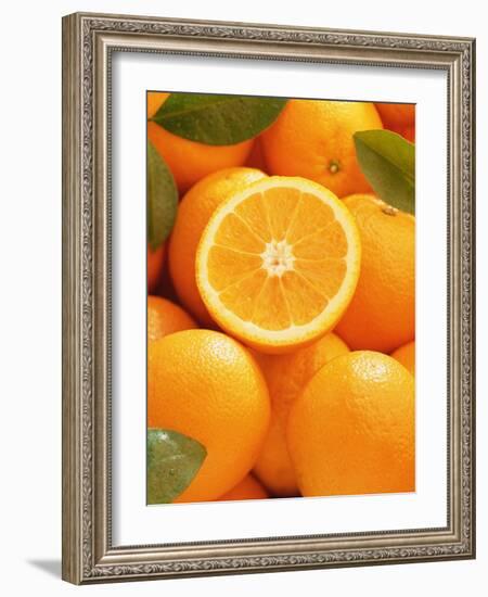 Oranges and Cut Orange, 1996-Norman Hollands-Framed Photographic Print