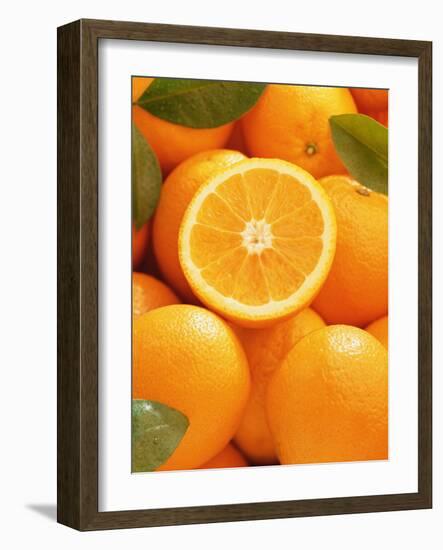 Oranges and Cut Orange, 1996-Norman Hollands-Framed Photographic Print