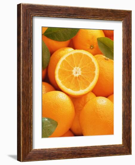 Oranges and Cut Orange, 1996-Norman Hollands-Framed Photographic Print