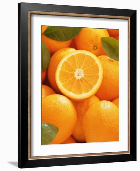 Oranges and Cut Orange, 1996-Norman Hollands-Framed Photographic Print
