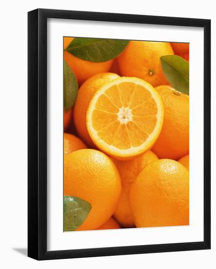 Oranges and Cut Orange, 1996-Norman Hollands-Framed Photographic Print