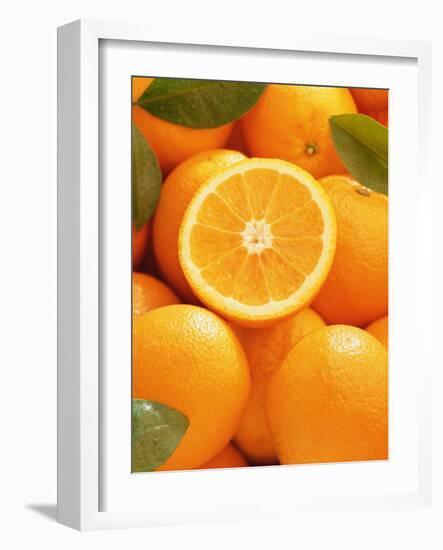 Oranges and Cut Orange, 1996-Norman Hollands-Framed Photographic Print