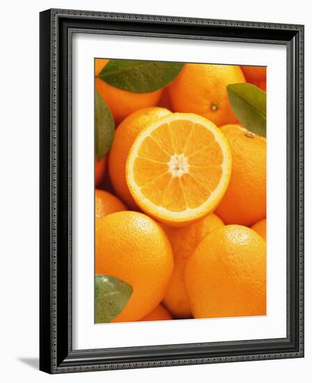 Oranges and Cut Orange, 1996-Norman Hollands-Framed Photographic Print