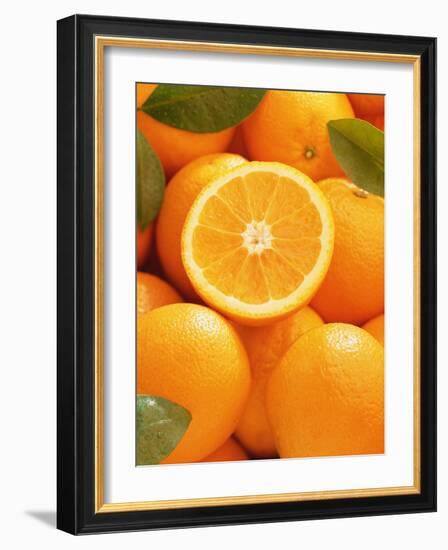 Oranges and Cut Orange, 1996-Norman Hollands-Framed Photographic Print