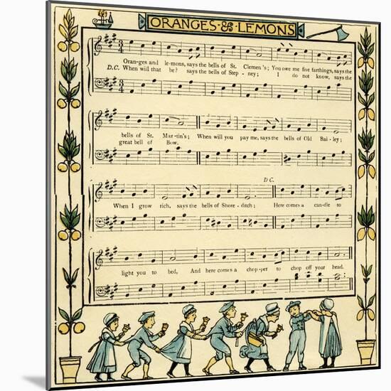 Oranges and lemons-Walter Crane-Mounted Giclee Print