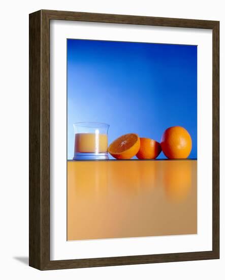 Oranges And Orange Juice-Victor Habbick-Framed Photographic Print