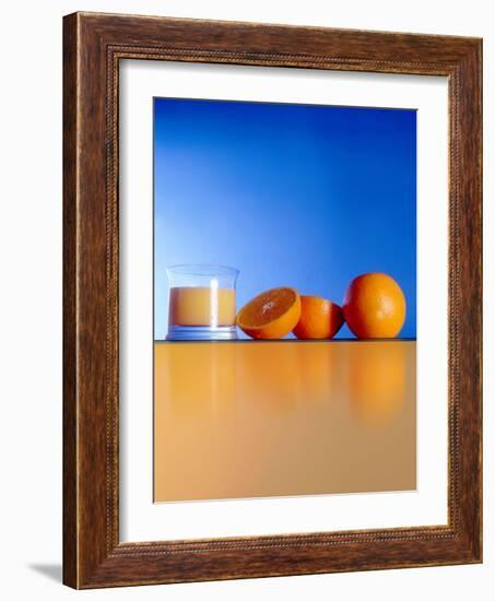 Oranges And Orange Juice-Victor Habbick-Framed Photographic Print