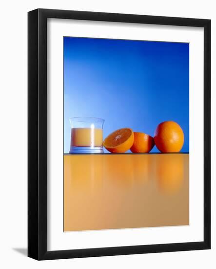 Oranges And Orange Juice-Victor Habbick-Framed Photographic Print