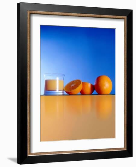 Oranges And Orange Juice-Victor Habbick-Framed Photographic Print