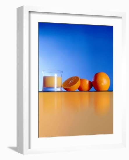 Oranges And Orange Juice-Victor Habbick-Framed Photographic Print