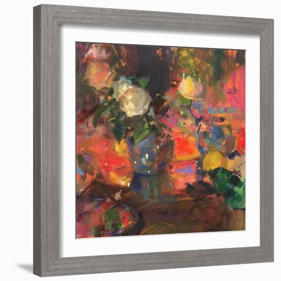 Oranges and Roses-Peter Graham-Framed Giclee Print