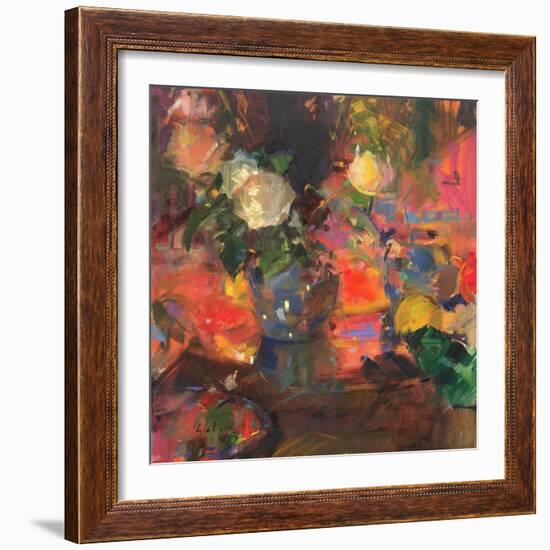 Oranges and Roses-Peter Graham-Framed Giclee Print