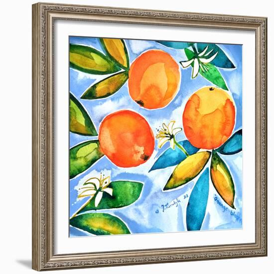 Oranges Blooming-Julija Belickienė-Framed Giclee Print