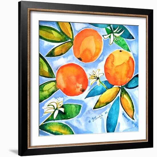 Oranges Blooming-Julija Belickienė-Framed Giclee Print