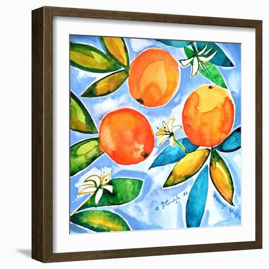 Oranges Blooming-Julija Belickienė-Framed Giclee Print