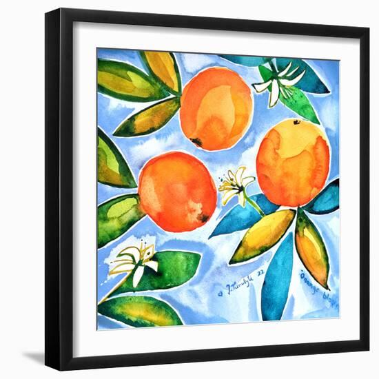 Oranges Blooming-Julija Belickienė-Framed Giclee Print