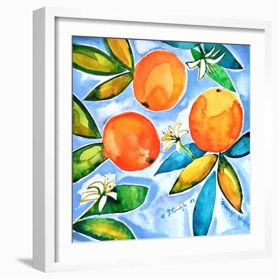 Oranges Blooming-Julija Belickienė-Framed Giclee Print