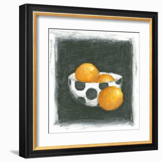 Oranges in Bowl-Chariklia Zarris-Framed Art Print