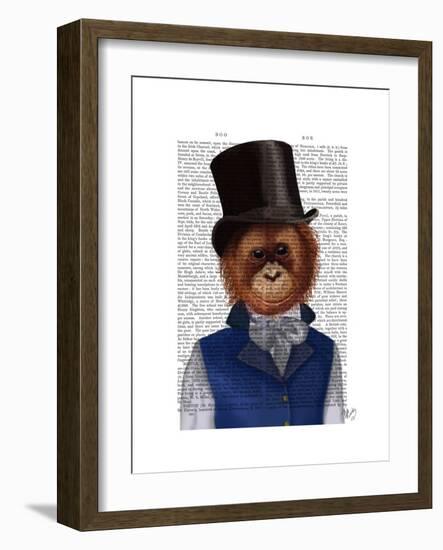 Orangutan in Top Hat-Fab Funky-Framed Premium Giclee Print