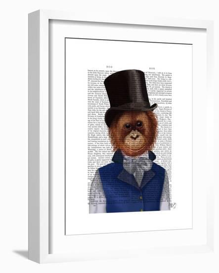 Orangutan in Top Hat-Fab Funky-Framed Premium Giclee Print