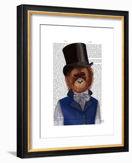 Orangutan in Top Hat-Fab Funky-Framed Premium Giclee Print