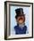 Orangutan in Top Hat-Fab Funky-Framed Art Print