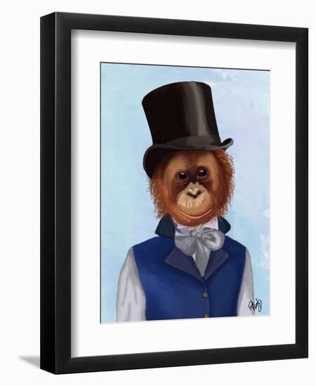Orangutan in Top Hat-Fab Funky-Framed Premium Giclee Print