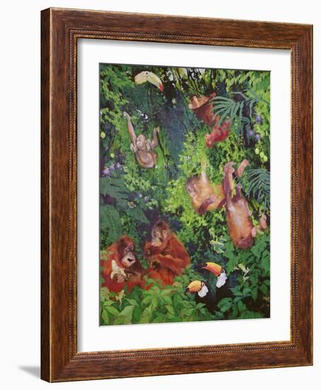 Orangutangs and Toucans, 1998-Odile Kidd-Framed Giclee Print