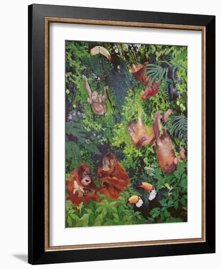 Orangutangs and Toucans, 1998-Odile Kidd-Framed Giclee Print