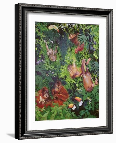 Orangutangs and Toucans, 1998-Odile Kidd-Framed Giclee Print