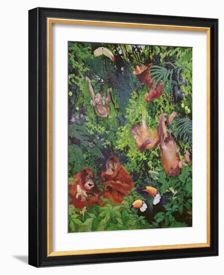 Orangutangs and Toucans, 1998-Odile Kidd-Framed Giclee Print