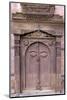 Orate Wooden Door in the Hanuman Dhoka Royal Palace Complex, Kathmandu, Nepal, Asia-John Woodworth-Mounted Photographic Print