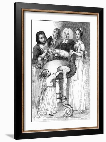 Orator Henley Baptises-William Hogarth-Framed Art Print