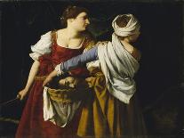 Judith and Her Maidservant with the Head of Holofernes-Orazio Gentileschi-Framed Giclee Print