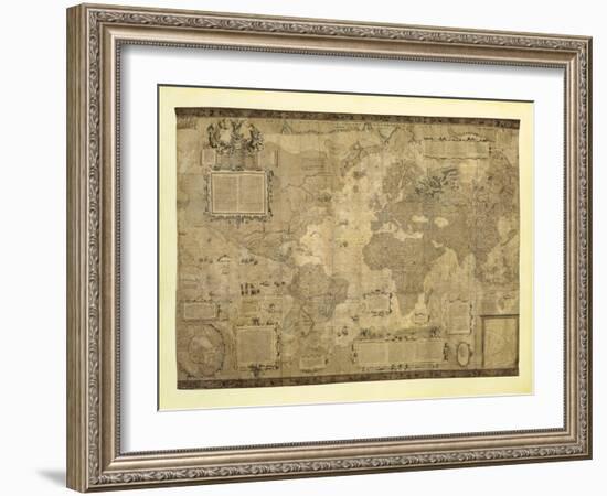 Orbis Terrae Descriptio-Gerardo Mercatore-Framed Art Print