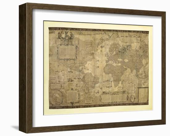 Orbis Terrae Descriptio-Gerardo Mercatore-Framed Art Print
