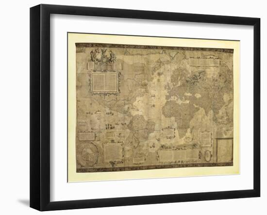 Orbis Terrae Descriptio-Gerardo Mercatore-Framed Art Print