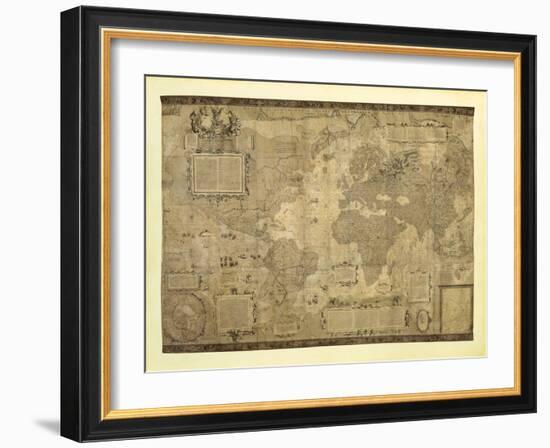 Orbis Terrae Descriptio-Gerardo Mercatore-Framed Art Print