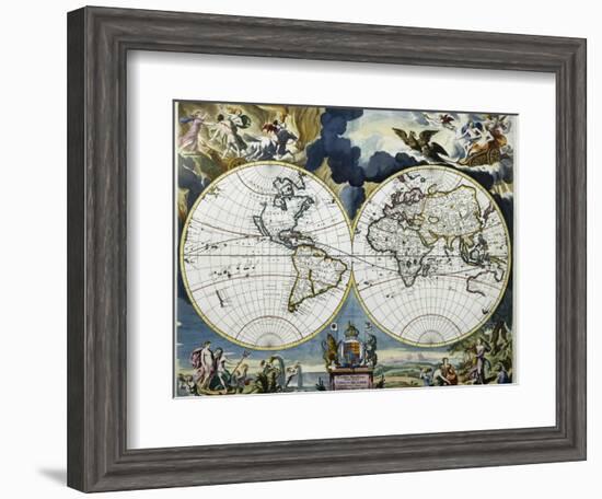 Orbis Terrarum Nova Et Accuritissima Tabula-Johanne A. Loon-Framed Giclee Print