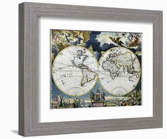 Orbis Terrarum Nova Et Accuritissima Tabula-Johanne A. Loon-Framed Giclee Print