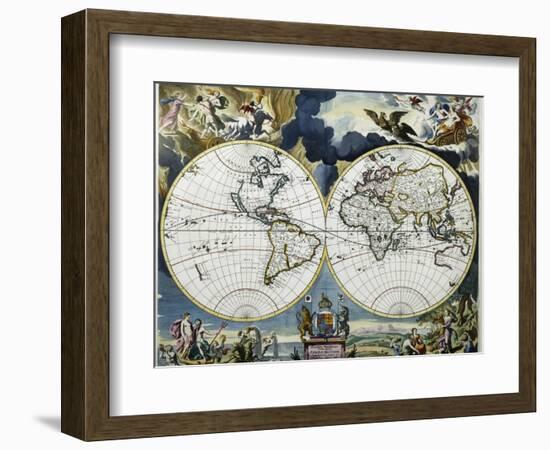 Orbis Terrarum Nova Et Accuritissima Tabula-Johanne A. Loon-Framed Giclee Print