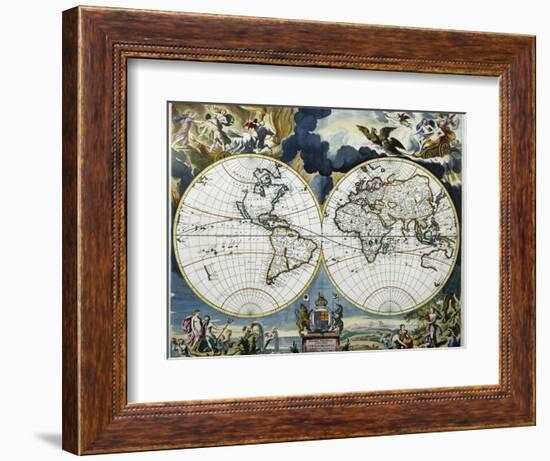 Orbis Terrarum Nova Et Accuritissima Tabula-Johanne A. Loon-Framed Giclee Print