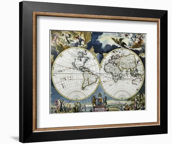 Orbis Terrarum Nova Et Accuritissima Tabula-Johanne A. Loon-Framed Giclee Print