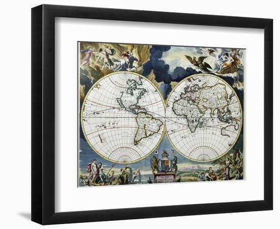 Orbis Terrarum Nova Et Accuritissima Tabula-Johanne A. Loon-Framed Giclee Print