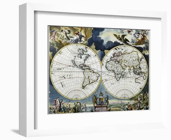 Orbis Terrarum Nova Et Accuritissima Tabula-Johanne A. Loon-Framed Giclee Print