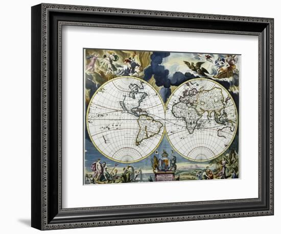 Orbis Terrarum Nova Et Accuritissima Tabula-Johanne A. Loon-Framed Giclee Print