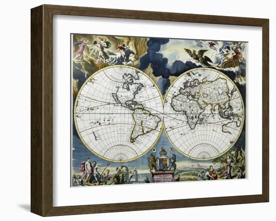 Orbis Terrarum Nova Et Accuritissima Tabula-Johanne A. Loon-Framed Giclee Print